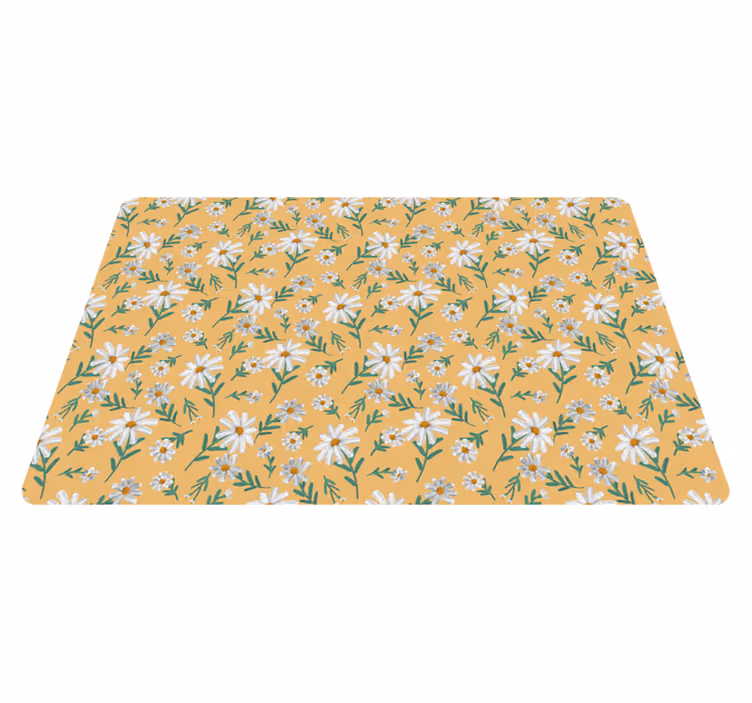 Vinyl Teppich Blumen gänseblümchenmuster - TenStickers