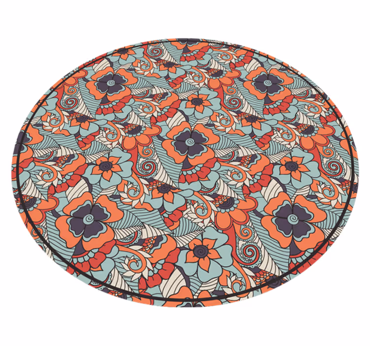 Vinyl Teppich Blumen florales mandala-muster - TenStickers