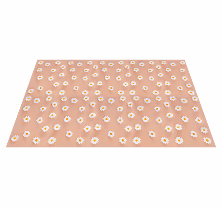 Vinyl teppich blumen mit floralen gänseblümchen muster - TenStickers