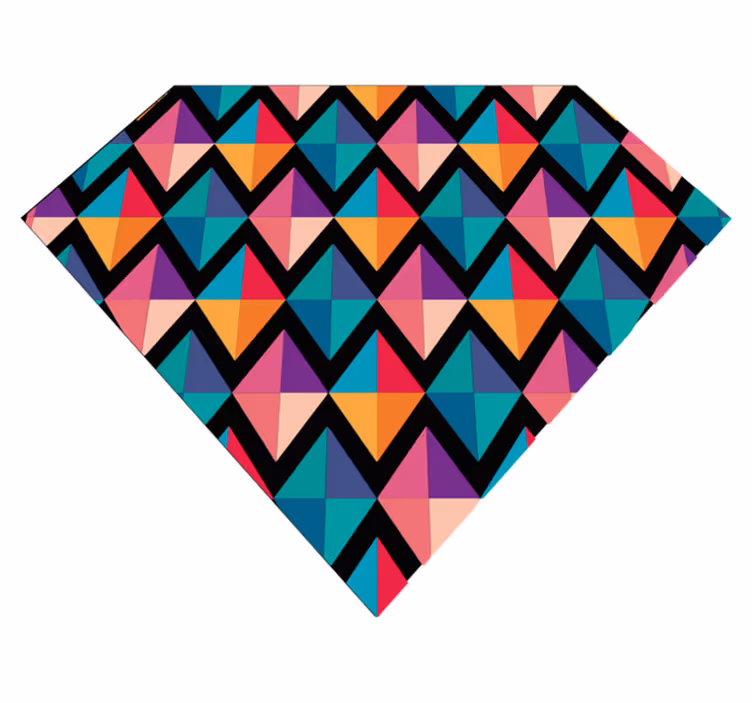 Vinyl Teppich geometrisch bunte dreieckige muster - TenStickers