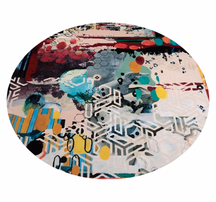 Vinyl Teppich Wohnzimmer abstraktes spritzermotiv - TenStickers
