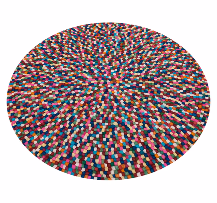 Vinyl Teppich geometrisch buntes mosaik platzen - TenStickers
