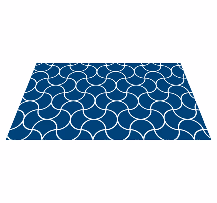 Vinyl Teppich Badezimmer geometrisches wellenmuster - TenStickers