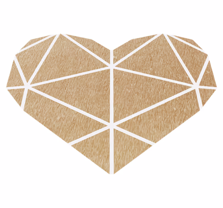 Vinyl Teppich modern geometrische herzform - TenStickers