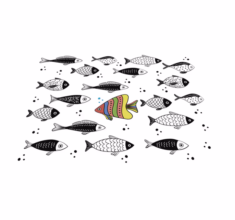 Vinyl Teppich Tiere fischmuster - TenStickers