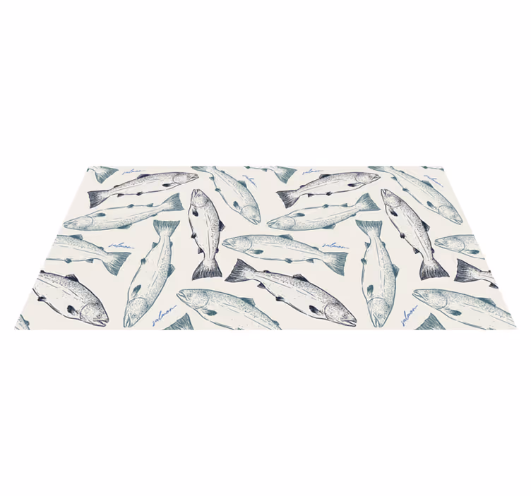 Vinyl Teppich Tiere fischillustration - TenStickers