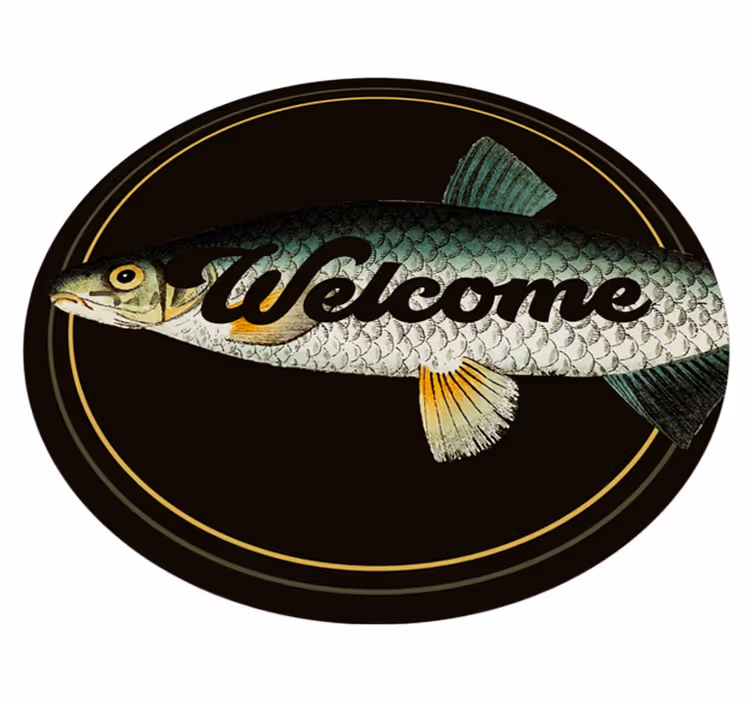 Vinyl Teppich Tiere willkommen fisch eingang - TenStickers