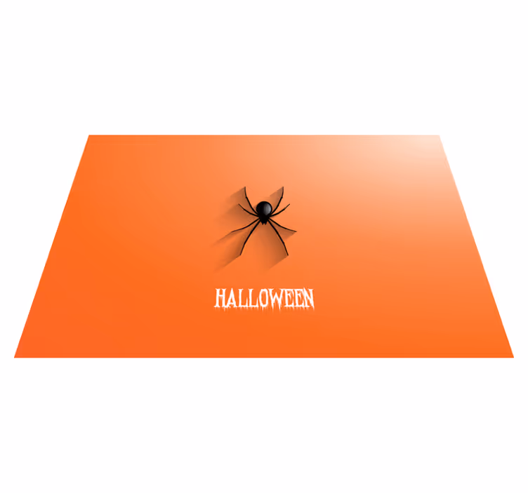 Vinyl teppich halloween mit halloween spinne - TenStickers