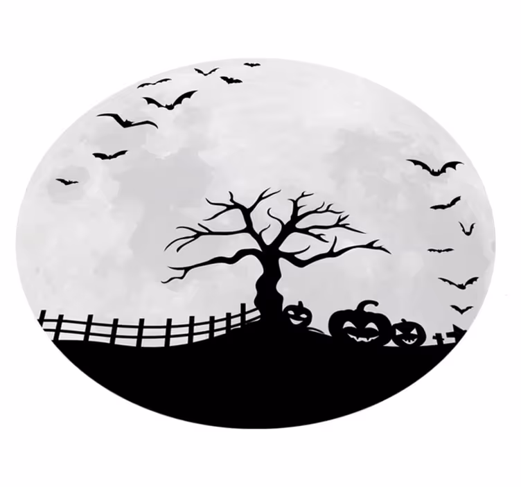 Vinyl teppich halloween gruselige halloween szene - TenStickers