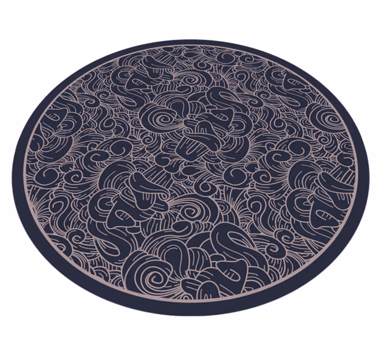 Vinyl teppich mandala mit wirbelmotiv - TenStickers