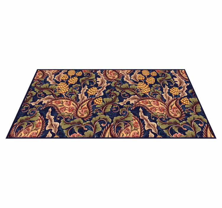Vinyl Teppich Blumen florale ornamentik - TenStickers