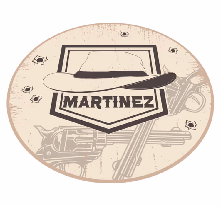 Vinyl Teppich mit Namen anpassbarer western - TenStickers