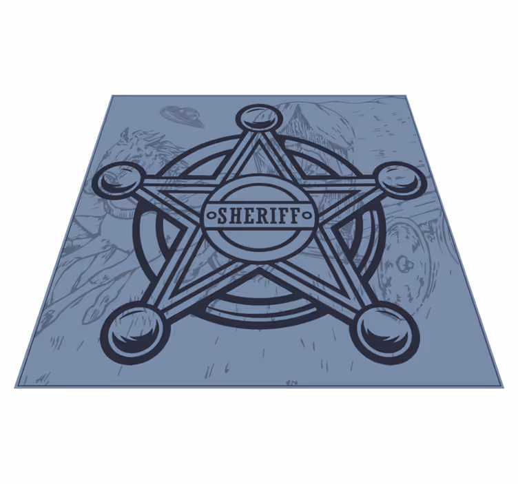 Vinyl Teppich Spiele sheriff-abzeichen-emblem - TenStickers