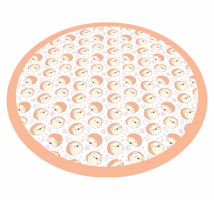 Vinyl Teppich Baby löwe kreisförmiges muster - TenStickers