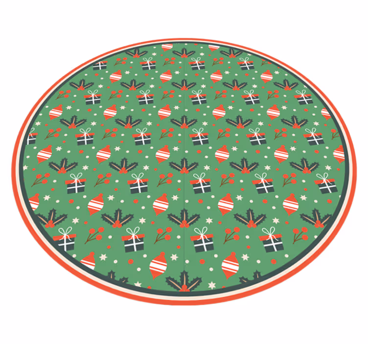 Vinyl Teppich Weihnachten festliches rund - TenStickers
