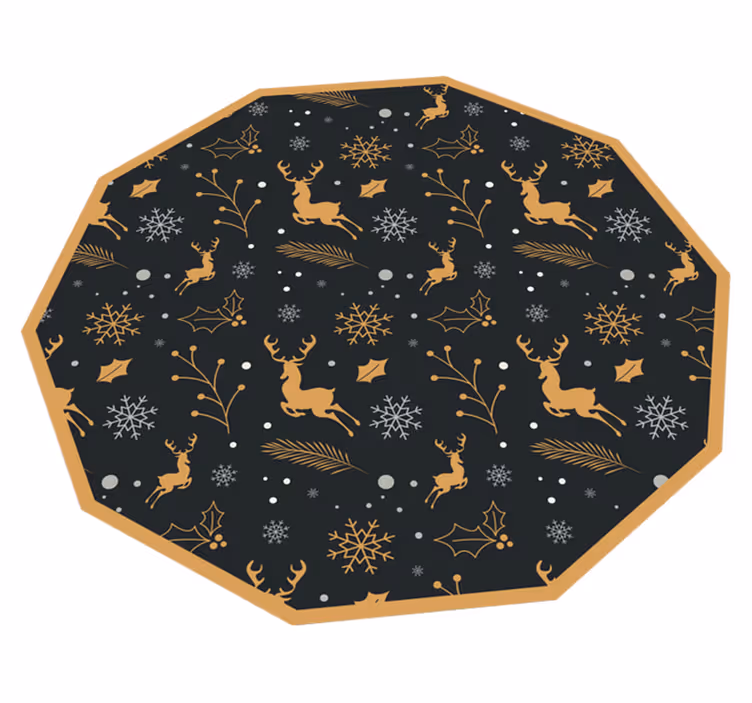 Vinyl Teppich Weihnachten festliches rentier - TenStickers