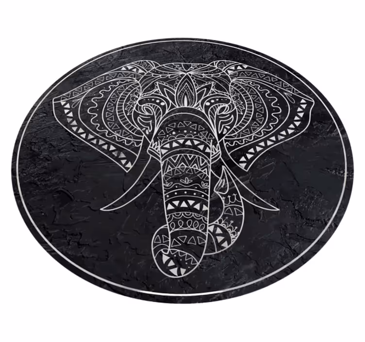 Vinyl teppich mandala elefant - TenStickers