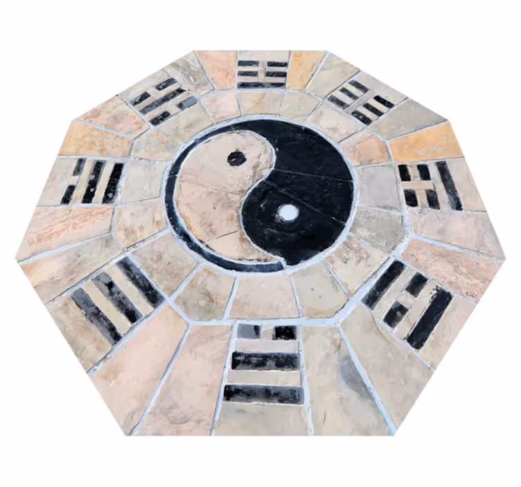 Vinyl Teppich Mosaik yin-yang-Mosaikgestaltung - TenStickers