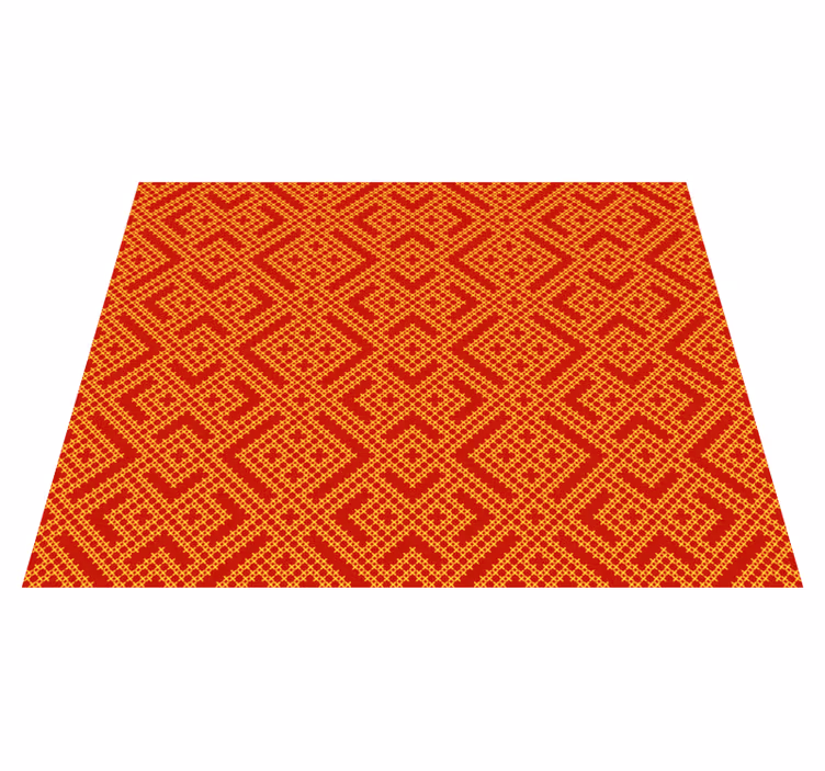 Vinyl teppich fliesenoptik mit filigraner geometrie - TenStickers