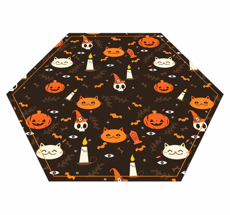 Vinyl teppich halloween mit festlichem muster - TenStickers