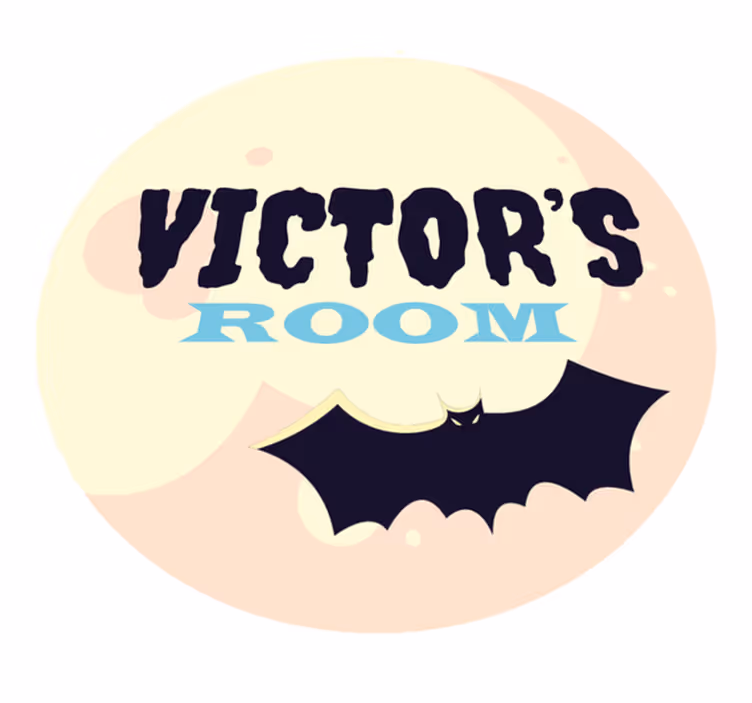 Vinyl Teppich mit Namen personalisiertes fledermaus-emblem - TenStickers