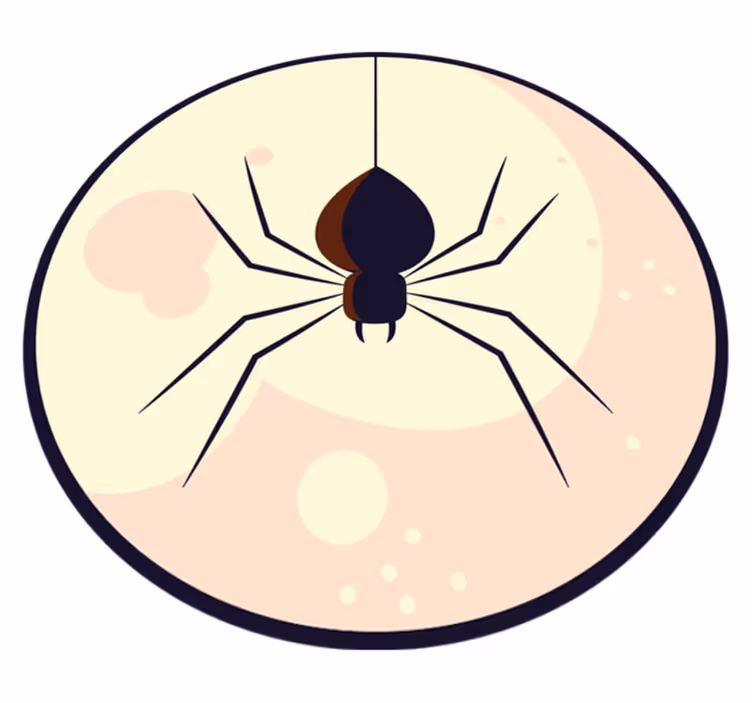 Vinyl Teppich Halloween spinnenillustration - TenStickers
