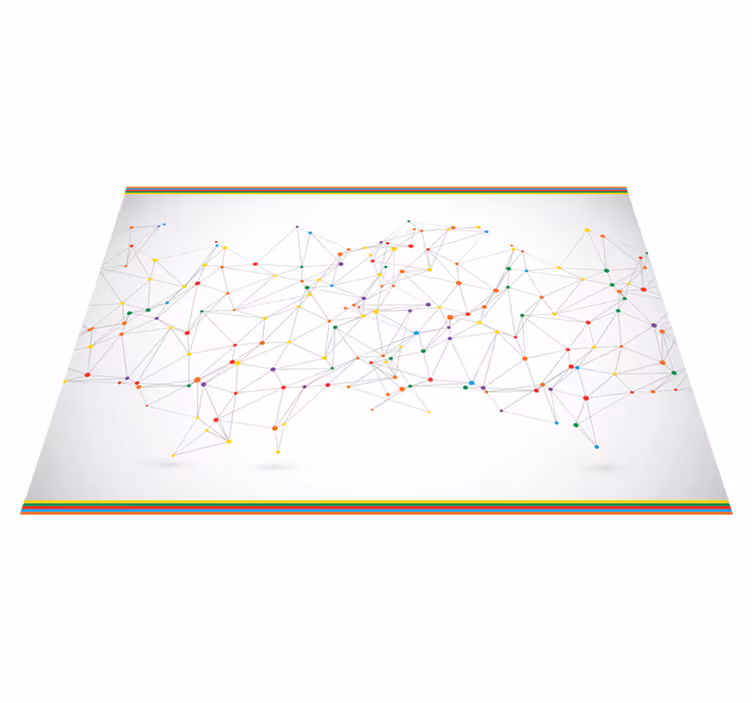 Vinyl Teppich geometrisch geometrische verbindungen - TenStickers