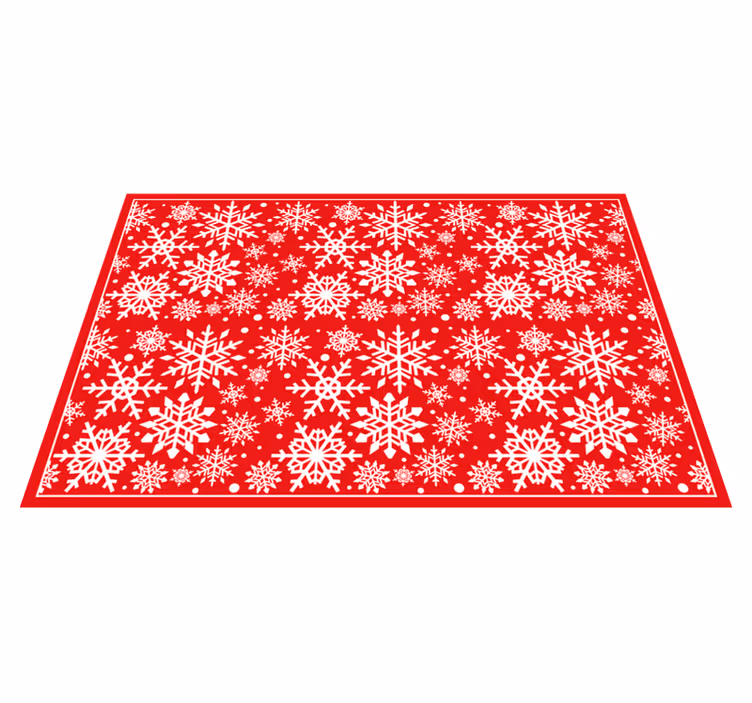 Vinyl Teppich Weihnachten festliches schneeflockenmotiv - TenStickers