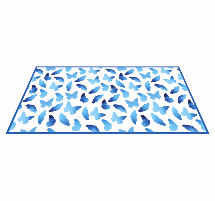 Vinyl Teppich kindlich schmetterling gemustert - TenStickers