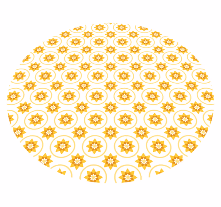 Vinyl Teppich Blumen gelbes blumenkonzept - TenStickers