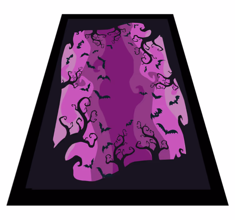 Vinyl Teppich Halloween gruselige katzensilhouetten - TenStickers