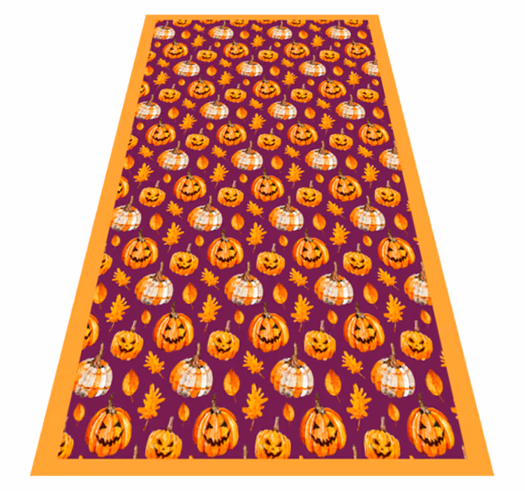 Vinyl Teppich Halloween kürbis-muster - TenStickers