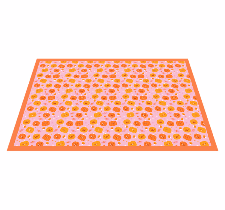 Vinyl Teppich Halloween brotaufstrich mit kürbismotiv - TenStickers
