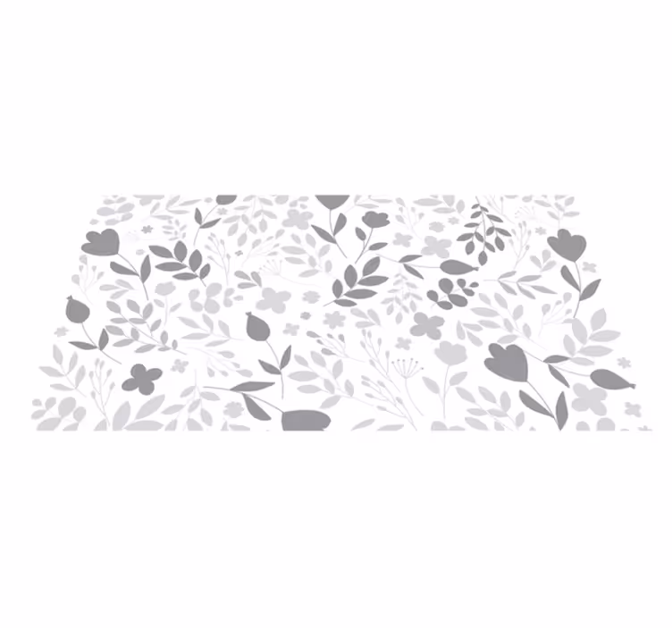 Vinyl Teppich Blumen blumensilhouette - TenStickers