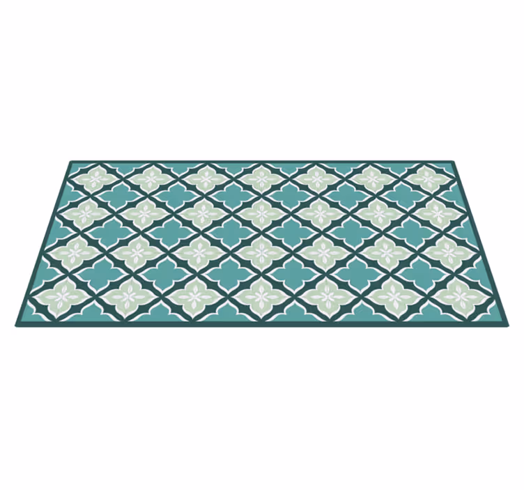 Vinyl teppich mosaik mit blumenmuster - TenStickers