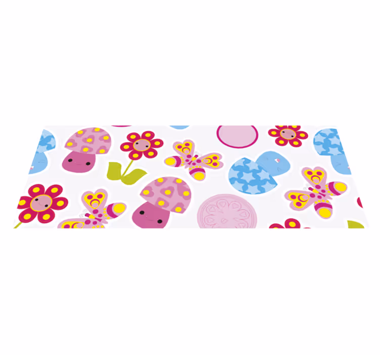 Vinyl Teppich Kinder bunte kinderzimmer formen - TenStickers