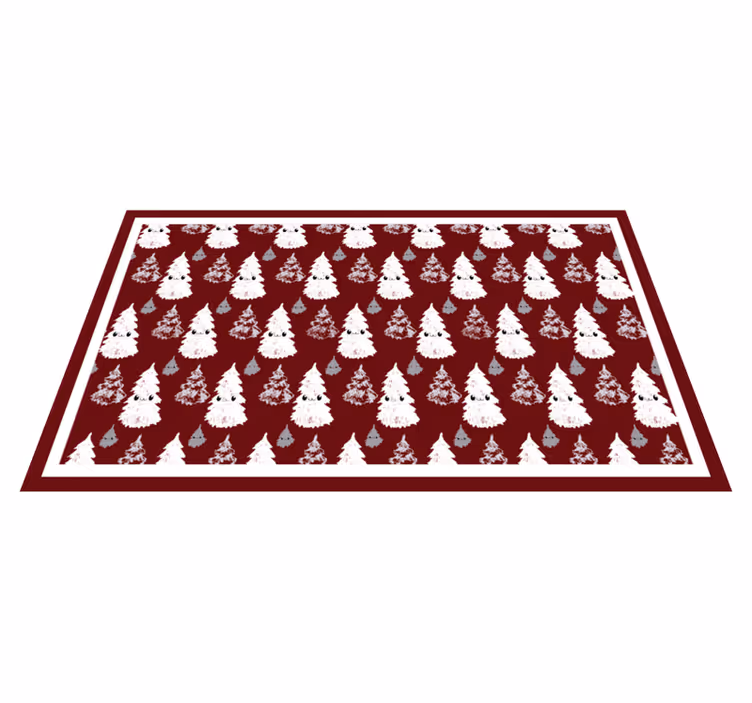 Vinyl Teppich Weihnachten festliches tannenmuster - TenStickers