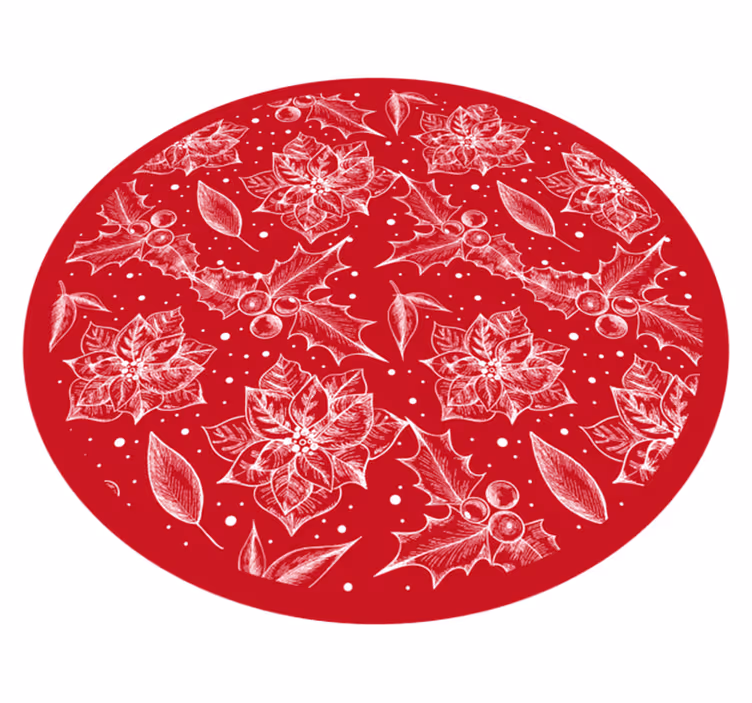 Vinyl Teppich Weihnachten saisonales weihnachtsstern-motiv - TenStickers