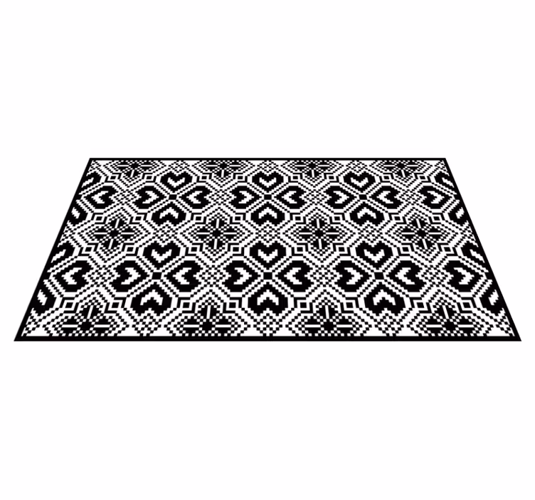 Vinyl Teppich geometrisch monochromes stammesmuster - TenStickers