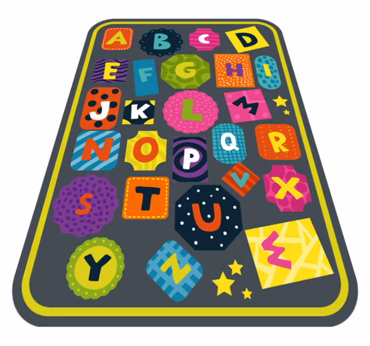 Vinyl teppich alphabet lernalphabet - TenStickers