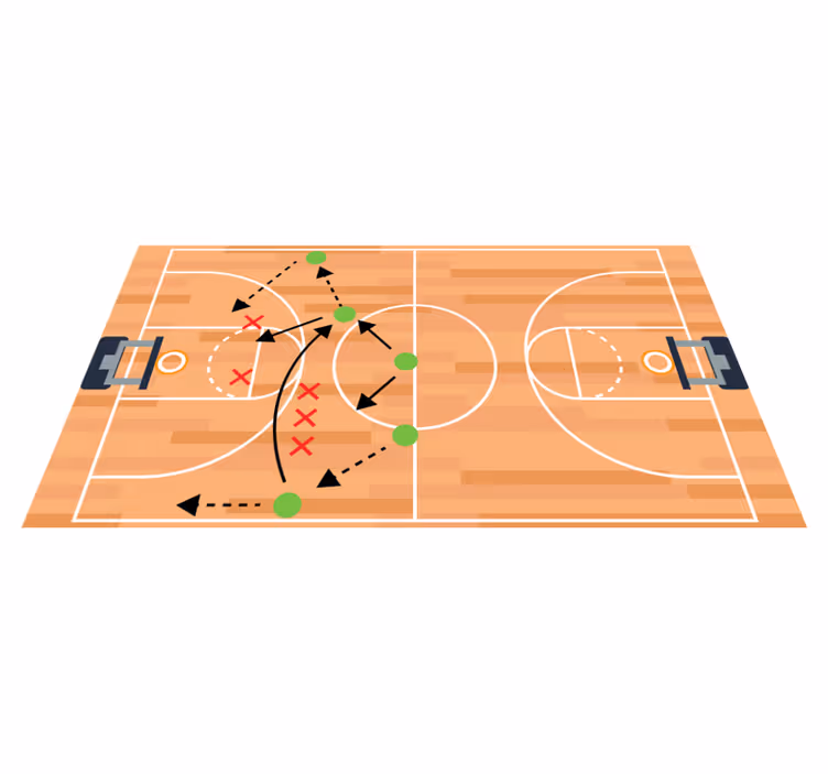 Vinyl Teppich Straßen basketball platz - TenStickers