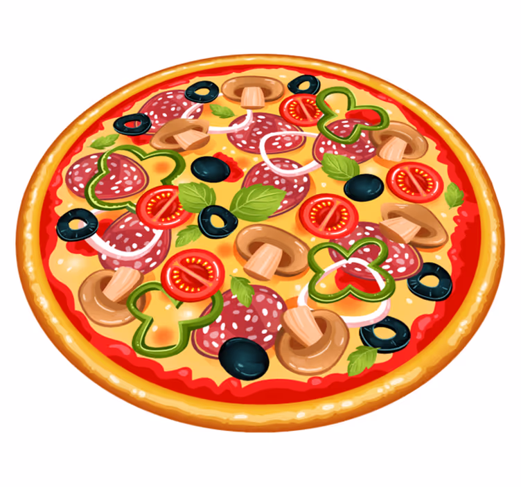 Vinyl Teppich Küche leckeres pizzastück - TenStickers