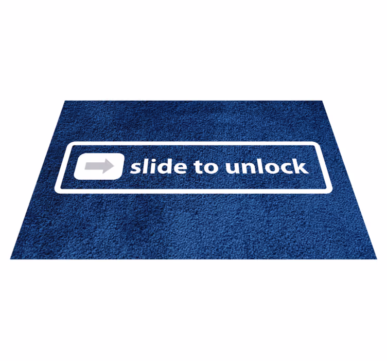 Vinyl Teppich Text schiebeentriegelungsdesign - TenStickers