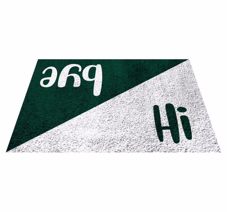 Vinyl Teppich Text prahs hallo grüße - TenStickers