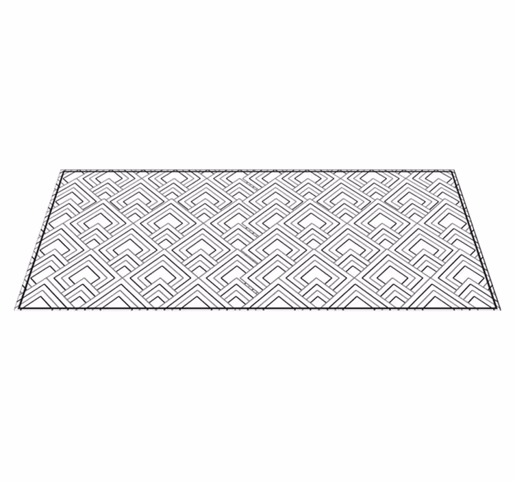 Vinyl Teppich geometrisch geometrisches labyrinthmuster - TenStickers