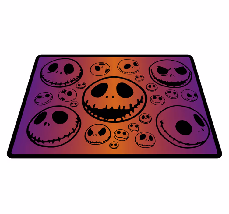 Vinyl Teppich Halloween gruseliges totenkopfmuster - TenStickers