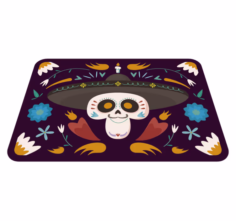 Vinyl Teppich Events festliche totenkopfbilder - TenStickers