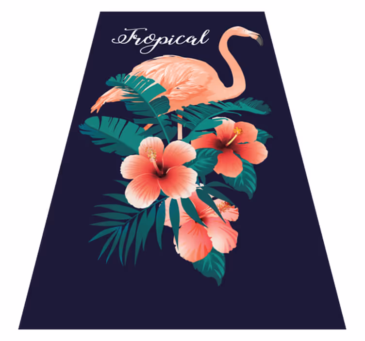 Vinyl Teppich Tiere tropischer flamingo - TenStickers
