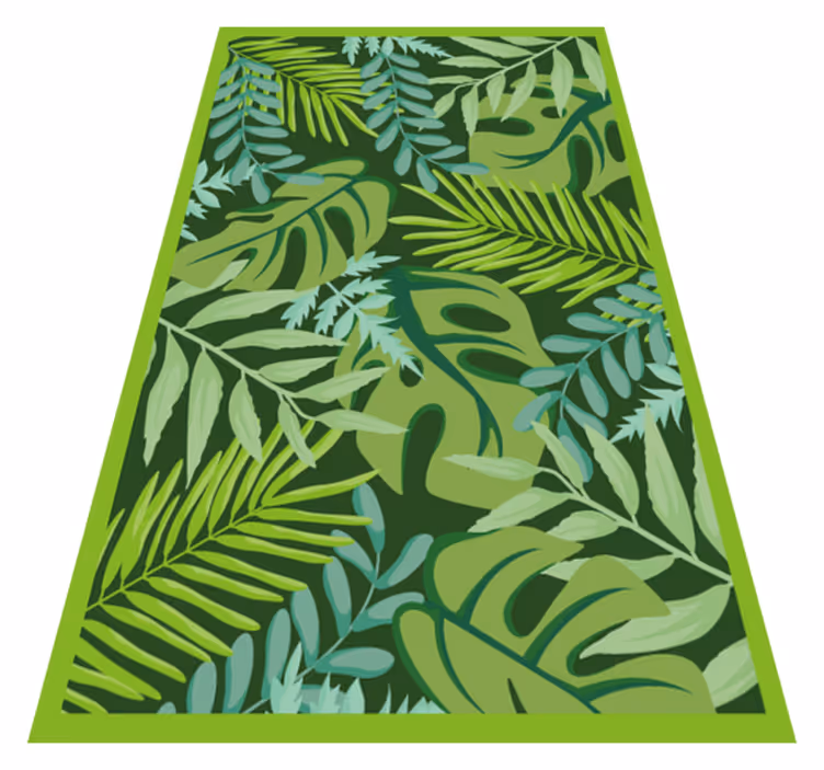 Vinyl Teppich Blumen tropisches laubdekor - TenStickers