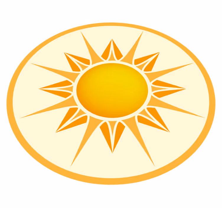 Vinyl Teppich kindlich sonniger emblemkreis - TenStickers